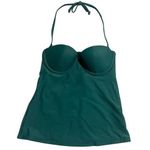 Old Navy  Tankini Swim Top Women's XS Green Underwire Halter Strap Padded Bra NEW Photo 0