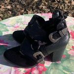 Gimmicks by BKE Vintage Gimmicks Black Velvet & Sequins Heeled Booties Size 7 Photo 0