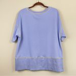 Fantastic Fawn  Sequined Happy Face Short Sleeve Oversized Sweatshirt Size‎ Small Photo 5