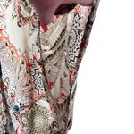 Cato Kimono Cardigan S Cream Multicolor Abstract Crochet Back Open Front Boho Photo 3