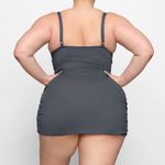 SKIMS NWT Sculpting Swim Ruched One-Piece Suit - Medium - Gunmetal Grey Photo 7