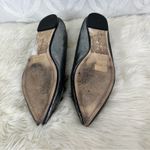 Karl Lagerfeld  Dalli Bow Pom Pom Metallic Silver Pointy‎ Flats Size 6.5 Photo 8