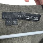 360 Sweater Italian Yarn Sweater Dresses Cut Out Sleeveless Mini Olive Linen M Green Size M Photo 8