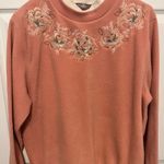 Tan jay pink peach Fleece
Embroidered Yoke Sweatshirt Size L Size L Photo 0