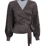 Intermix Jenna Printed Wrap Top Photo 0