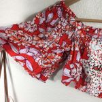 LF NWT  | Native Rose Bonnie red floral crop top Photo 2