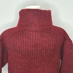 Thakoon Cropped Ripped Burgundy Turtleneck Sweater Womens Size XS KN17 Red Photo 6