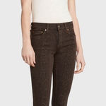 Anthropologie PRINCIPLE DENIM Dreamer Jeans 27 Chocolate Python Skinny Leg Stretch Soft Photo 0