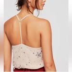 Free People Star Embellished Cami XS Beaded Tank Racerback Top Pink Photo 3