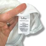 Lulus NWOT Mindful Muse White Woven Floral Burnout Skater Mini Dress Medium Photo 9