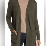 Madewell Cozy Walker Heather Foliage Olive Open-Front Wool Cardigan Photo 0