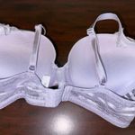Auden Lavender with Lace Plunge Coverage Push Up Bra Size 34C Purple Photo 2