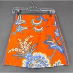 GRETCHEN SCOTT Smooth Stretch Pull On Paisley Skirt Shorts Skort XXS Shrimp Orange Photo 4