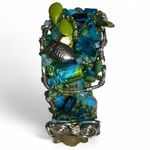 Handcrafted Blue and Green Sea Life Beaded Bracelet Photo 3