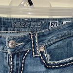 Miss Me Denim Women's Designer Embellished Low Rise IRENE Boot Cut Blue Jeans 28 Photo 3