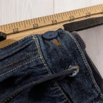 1990's Essentials Cargo Jeans Plus Size 26/28 Elastic Waistband Drawstrings Pants Pockets Vintage Photo 2