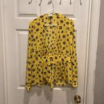 CAbi Sunny #5596 Limited Edition Yellow Front Tie Floral Tank Jacket Set Large Photo 4