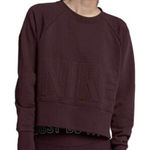 Nike Embossed Versa Crew Pullover Sweatshirt Burgundy Maroon Wine Size Medium Purple Photo 0