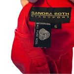 Vintage‎ Sandra Roth Ciaosport Wraparound Red Wool Skirt Size 6 Photo 3