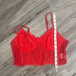 Chic Red Lace Bralette Size L Photo 9