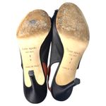 Kate Spade Black Satin Bow Closed Toe Sling Back Heels Size 9 Photo 5