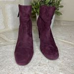 1. State  burgundy suede side zip booties sz 7.5 Photo 2
