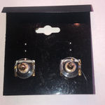 Crystaline Brand Vintage Gold Tone Faux Pearl Dainty Bow Stud Earrings Photo 3