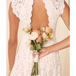 Lulus  sweetest love story white lace open back high low midi dress small Photo 2