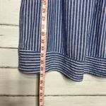 For Cynthia Linen Blend Blue White Stripe Dress Size Large Photo 7