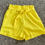 Source Unknown Women’s high waist Yellow Paper Bag shorts‎ size large Photo 0