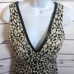 Nicole Miller Artelier leather trim animal‎ dress White Size 4 Photo 1