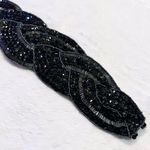 Vintage Gianni Bernini Black Beaded Stretch Dress Belt Photo 8