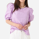 English Factory  Puff Sleeve Top Sz XS Statement Lavender‎ Blouse Pastel Preppy Photo 0