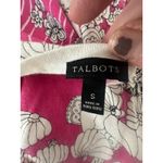 Talbots  Sweater Womens Small Pink Floral Pullover Artsy Feminine Tropical Office Photo 4