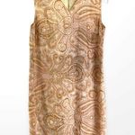 Vintage Lined Floral Paisley Sleeveless Mini Dress Size L Photo 0