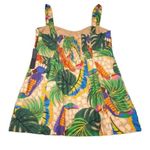 House of Harlow 1960 Linen Blend Toucan Tropical Mini Dress NWT Women's Size XL Tan Photo 1