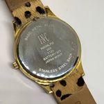 INC I.N.C. Women's Faux Calf Hair Leather Strap Watch 38mm black dial gold tone runs Photo 4