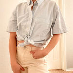 Lands' End  Seersucker Short Sleeve Blouse Photo 0