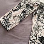 Armand Thiery Affinites French pink novelty newspaper boho blouse, size 2 art Photo 7