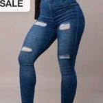 Fit Jeans High Waisted Distressed Skinny Jeans Photo 0