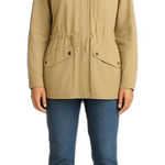 Liz Claiborne Beige Field Jacket with Drawstring Waist - Unisex Medium Outdoors Photo 0