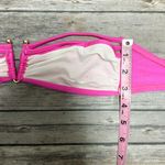 Luli Fama Pink Strappy V Ring Bandeau Back Tie Muy Caliente Bikini Top NWT Small Photo 6