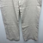 Vintage Lands' End 100% Linen Womens High Rise Pants 16/18 Natural Breathable Photo 4