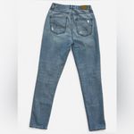 American Eagle  Mom Jeans Size 2 Long Distressed Light Wash Ripped Knees Photo 1