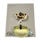Nordstrom  Rack Medium/Large Clear Green Gold Ring Pack NEW Photo 0