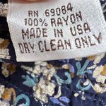 Karin Stevens Floral Dress Rayon Lace Trim Pockets Petite 14 Career Party Boho Photo 5