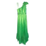Mac Duggal NWT One Shoulder Bow Asymmetrical Hem Gown in Spring Green Size 4 Photo 8
