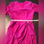 Magenta 50s Vintage Style Draped Pencil Dress Sz 8 Purple Photo 7