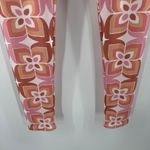 GOLDSHEEP Leggings SZ Medium Tone It Up TIU Collab Retro Print Pink Orange NWT Photo 9