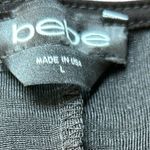 Bebe Women's Black Striped Sequin Tunic Top Size L Party Cocktail Photo 5